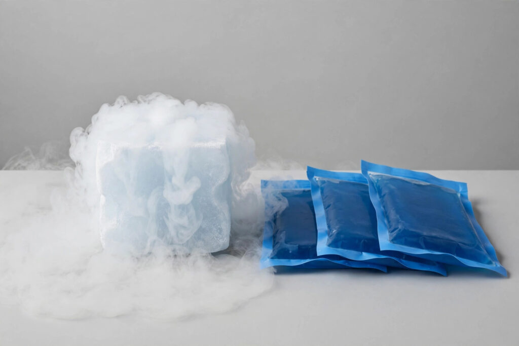 Dry ice vs gel packs comparison - dry ice vs gel packs